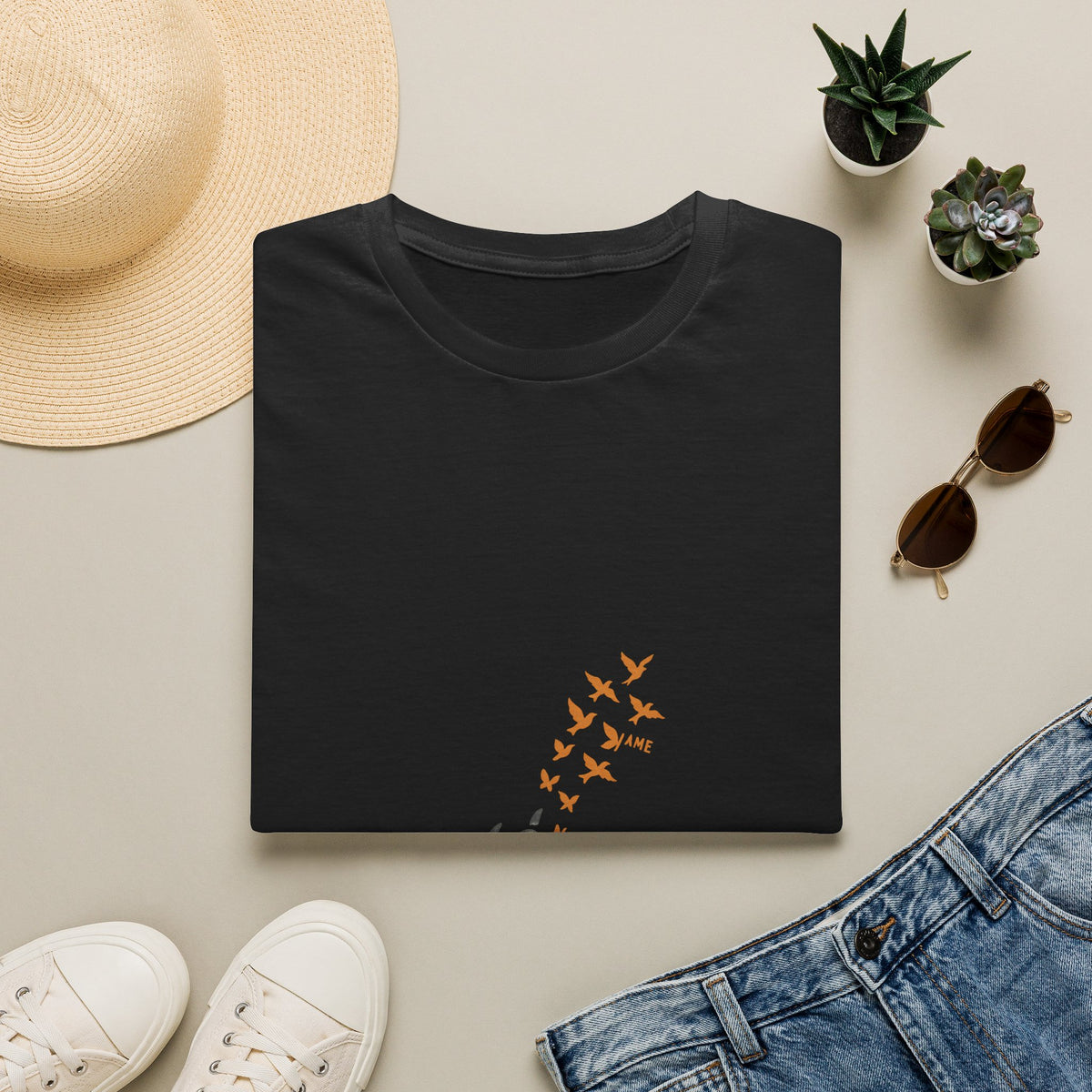 "You Took Flight" Pet Memorial Paw Print Tee - Aesthetic Flying Birds Dog Loss White T-Shirt - Trending Now - September 2026