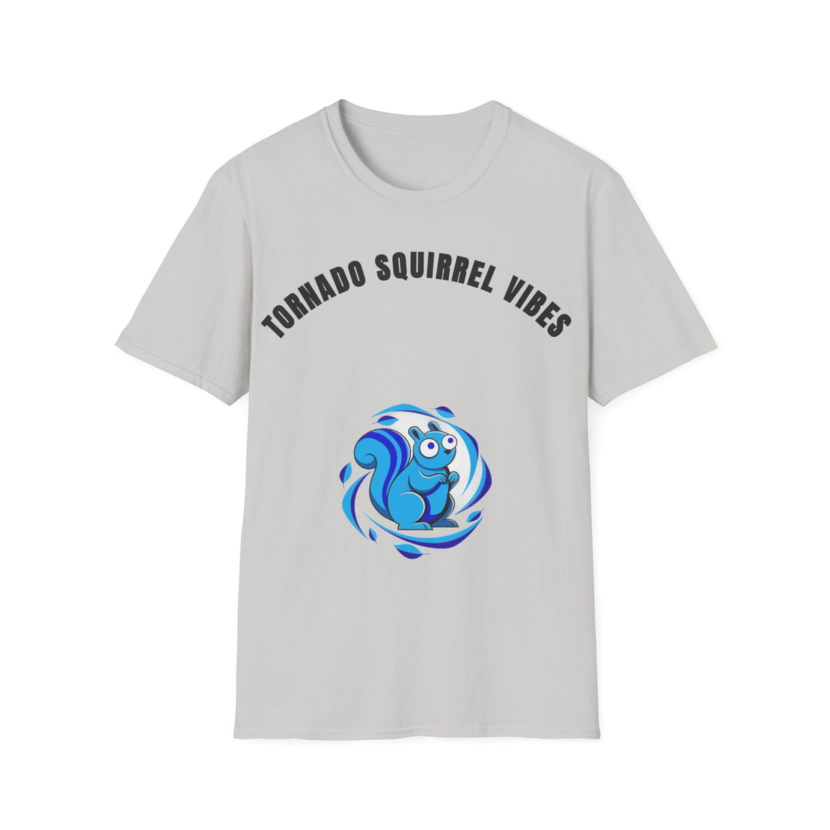 T-Shirt — "Tornado Squirrel Vibes" Graphic Tee | Cute Whimsical Squirrel Swirl Design - Trending Now - September 2026