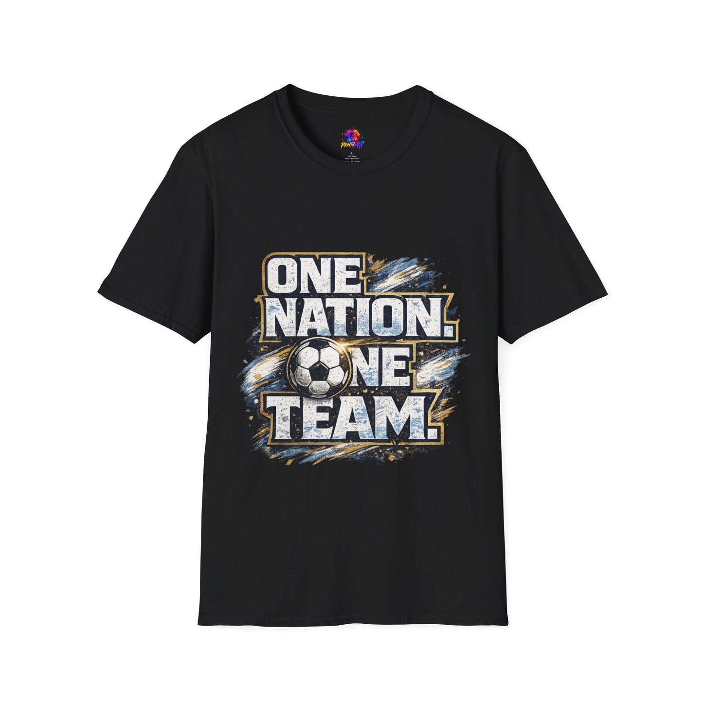 One Nation One Team Soccer T-Shirt — Supportive Fan Tee