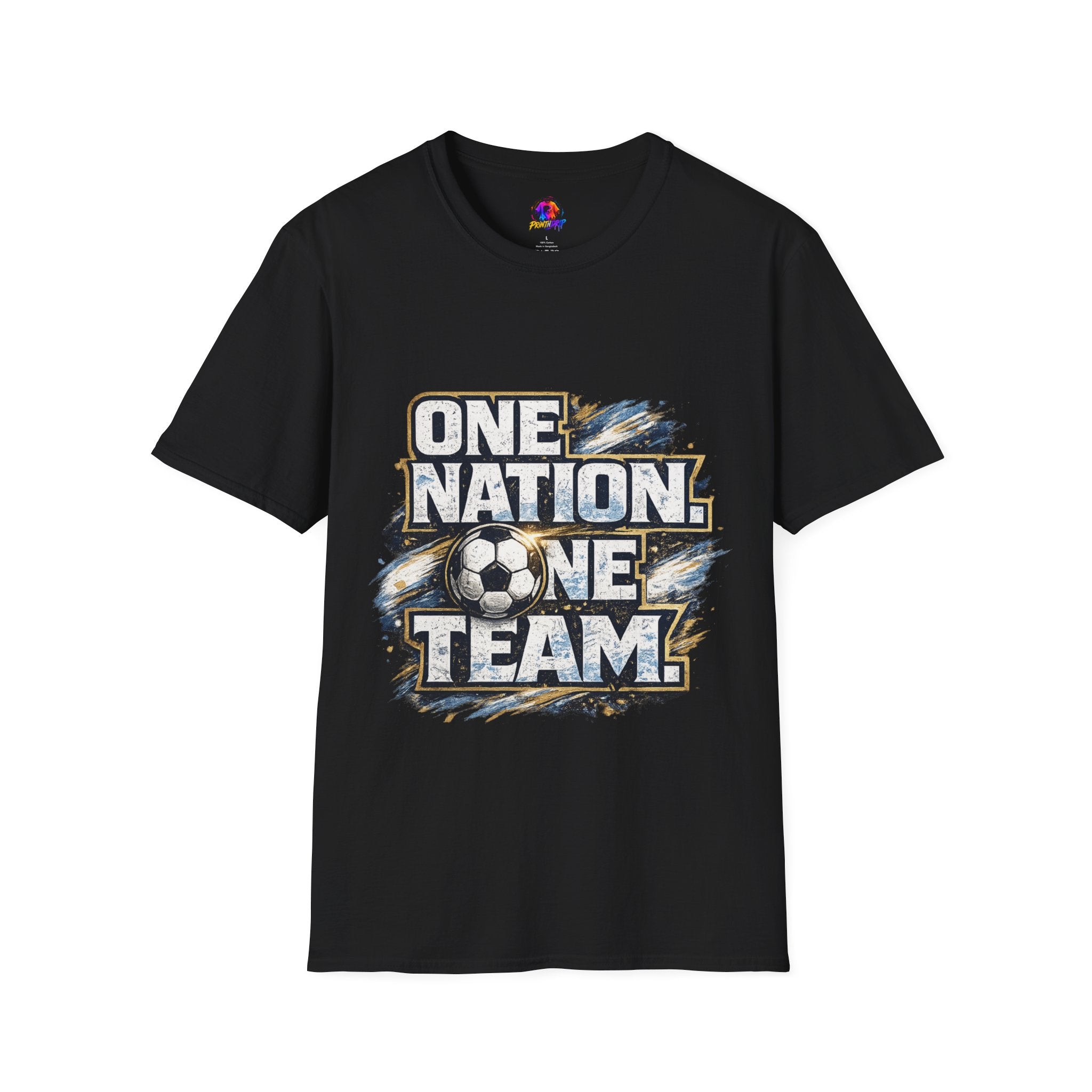 One Nation One Team Soccer T-Shirt — Supportive Fan Tee