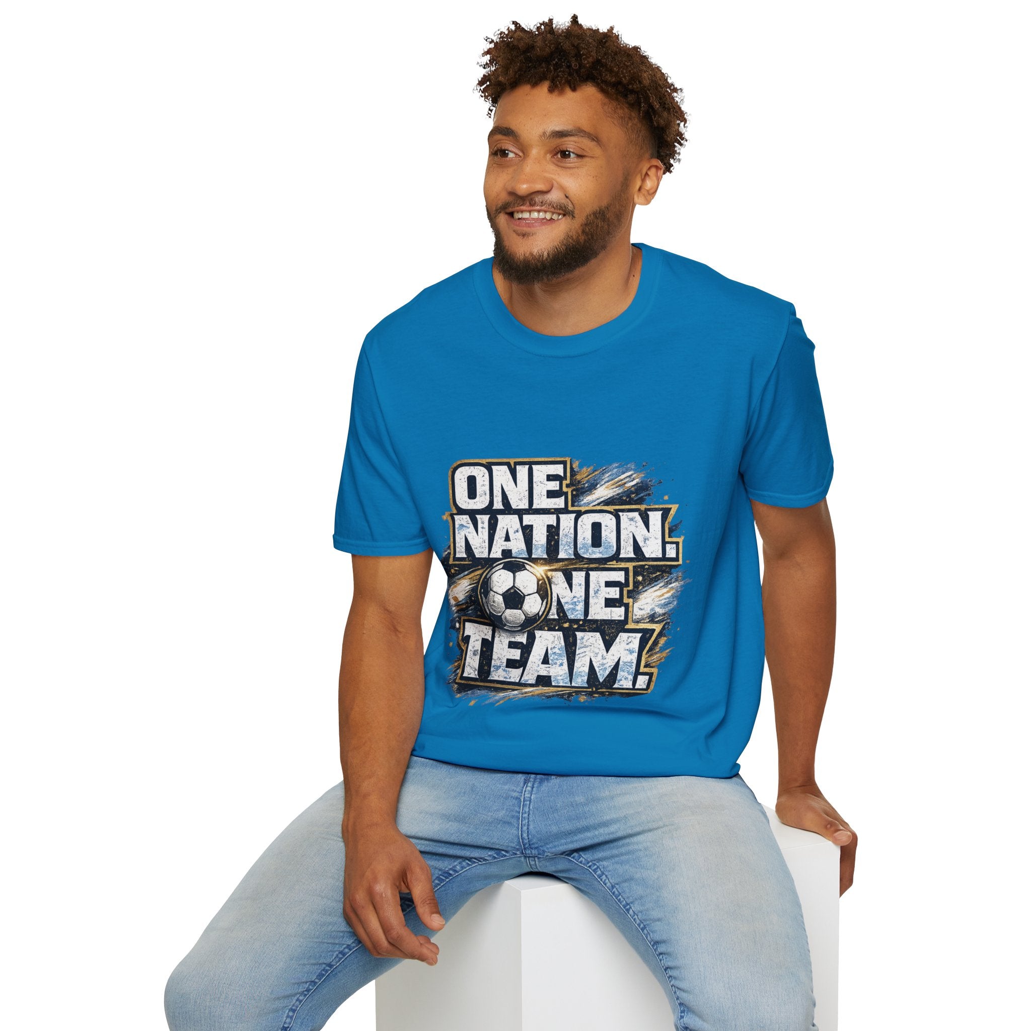 One Nation One Team Soccer T-Shirt — Supportive Fan Tee