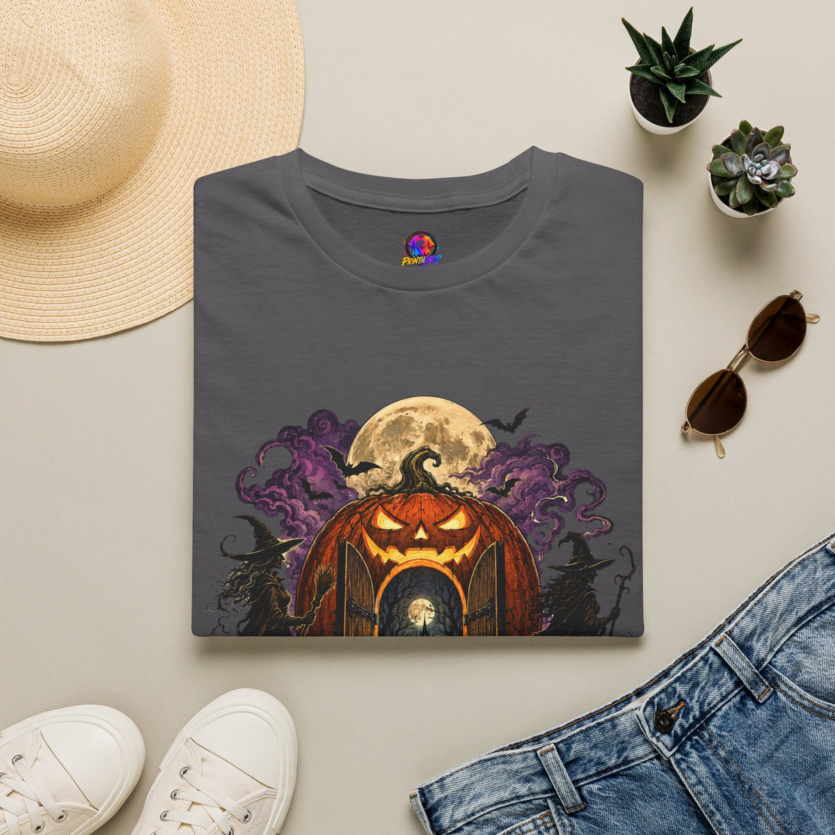 Halloween The Moon Is Full Unisex Softstyle T-Shirt