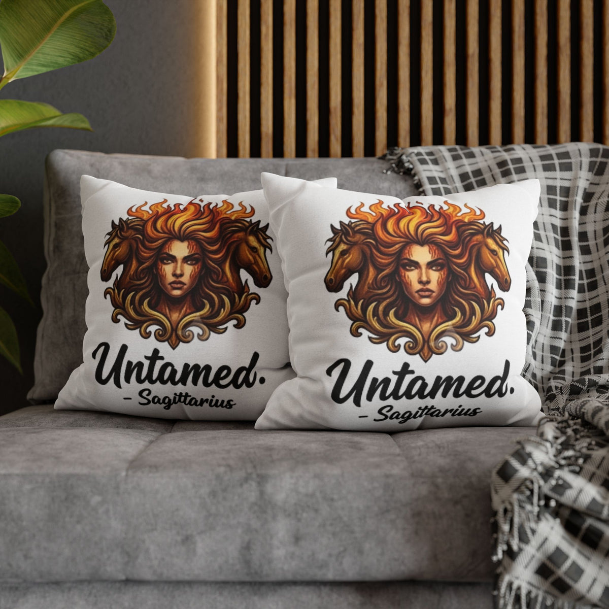 Sagittarius 'Untamed' Decorative Pillowcase – Astrology Zodiac Home Accent