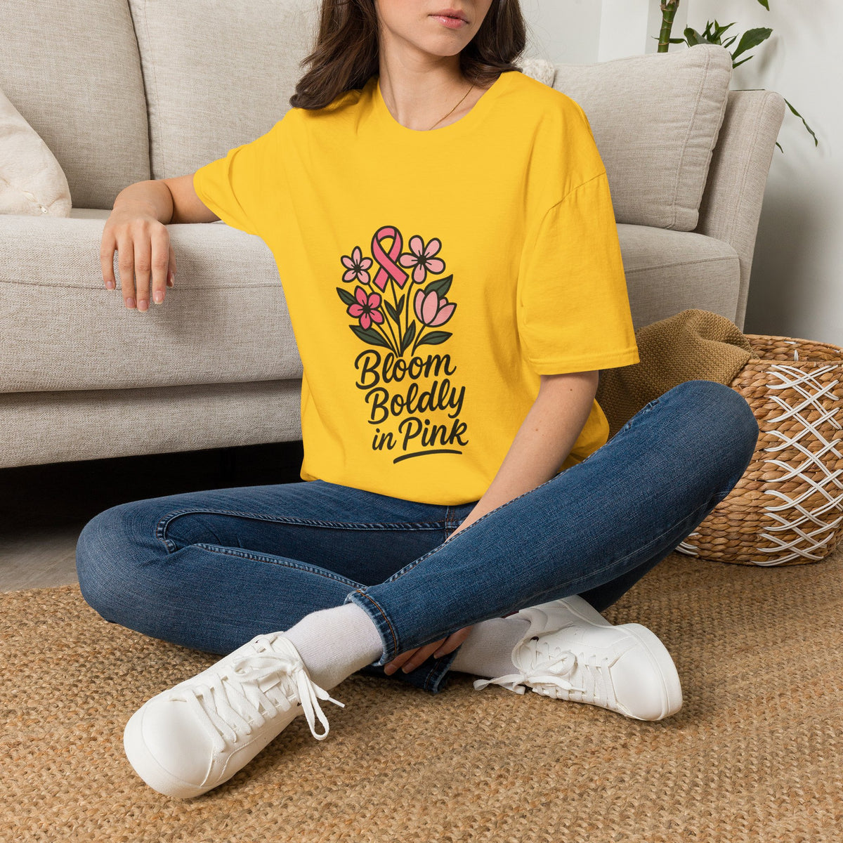 Breast Cancer Awareness T-Shirt — "Bloom Boldly in Pink" Floral Ribbon Tee - Trending Now - October 2026