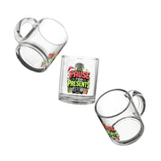 Modern Day Christmas Glass Mug  10oz Glass Mug — "Pause for Presents" Gamer Christmas Coffee Mug