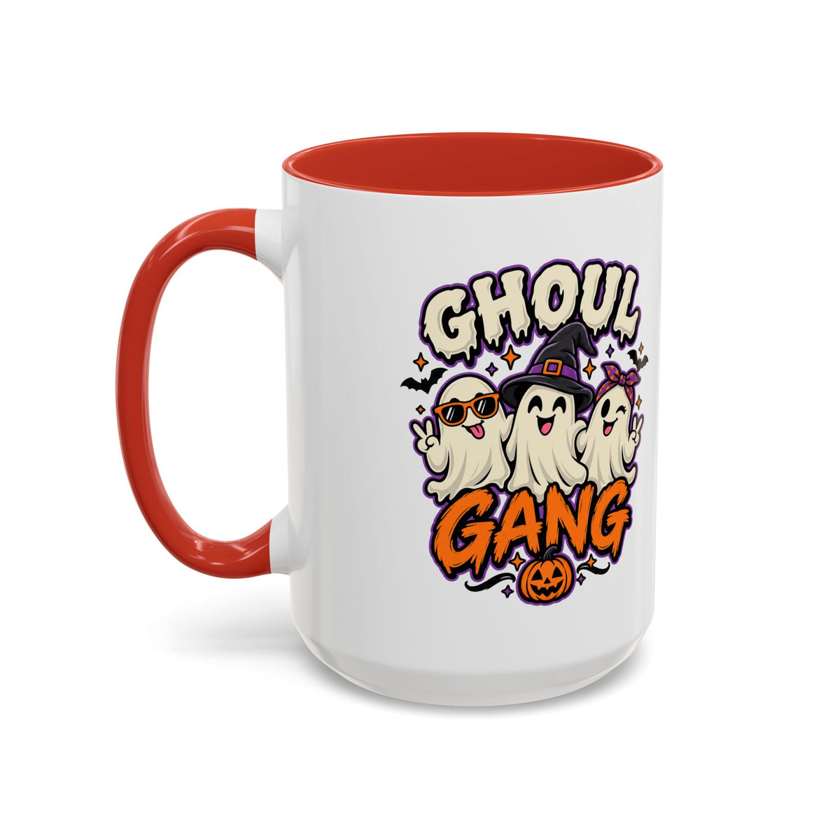 Ghoul Gang Coffee Mug — Cute Halloween Ghosts Accent Mug (11/15oz)