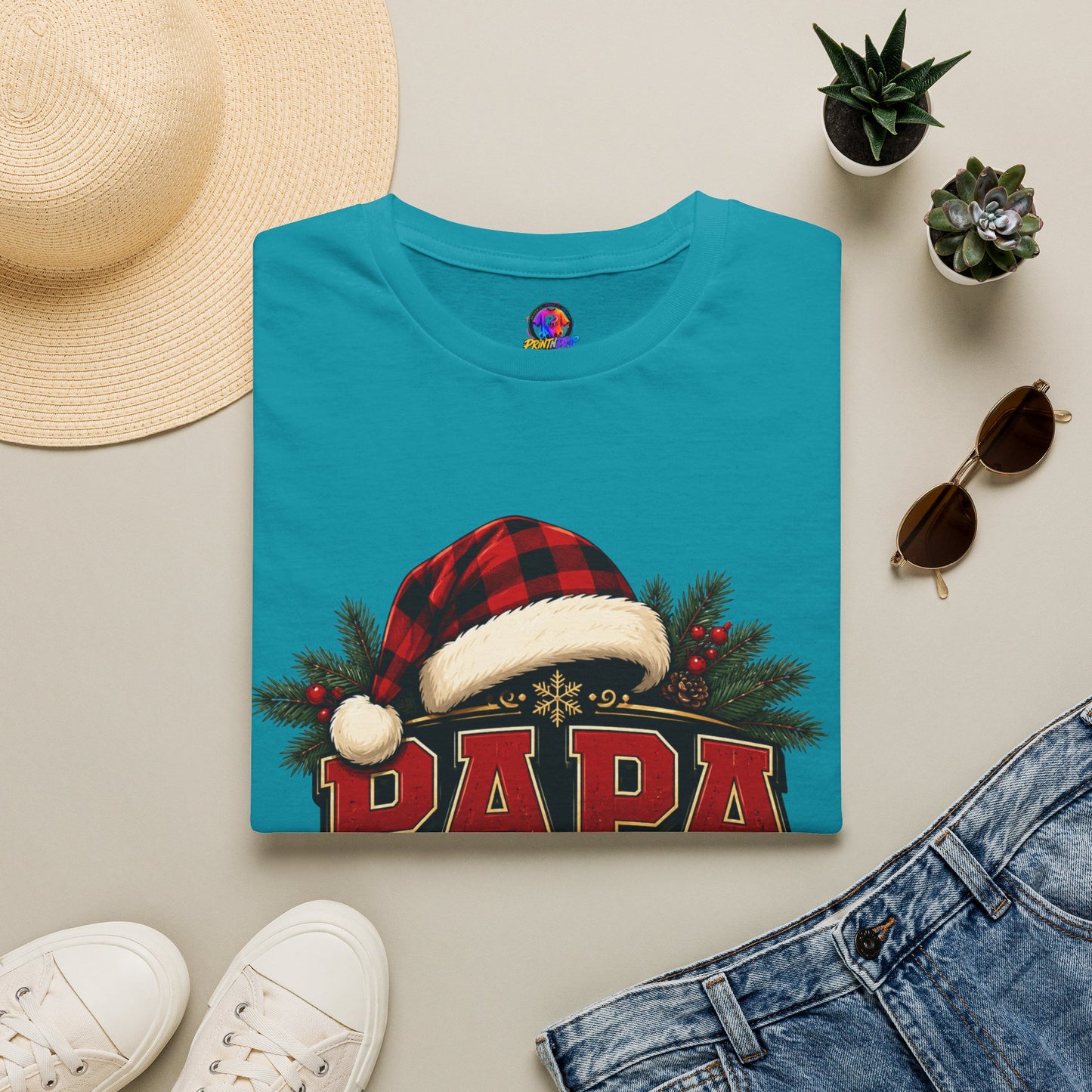 Papa Claus T-Shirt — Festive Holiday Dad Christmas Tee