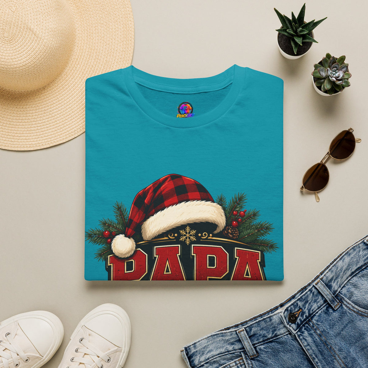 Papa Claus T-Shirt — Festive Holiday Dad Christmas Tee