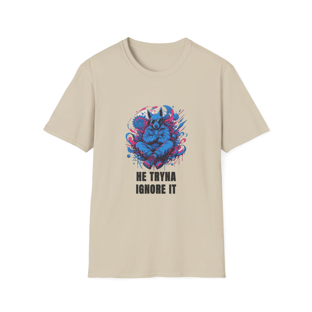 Mystic Wolf T-Shirt — "He Tryna Ignore It" Graphic Tee - Trending Now - August 2026