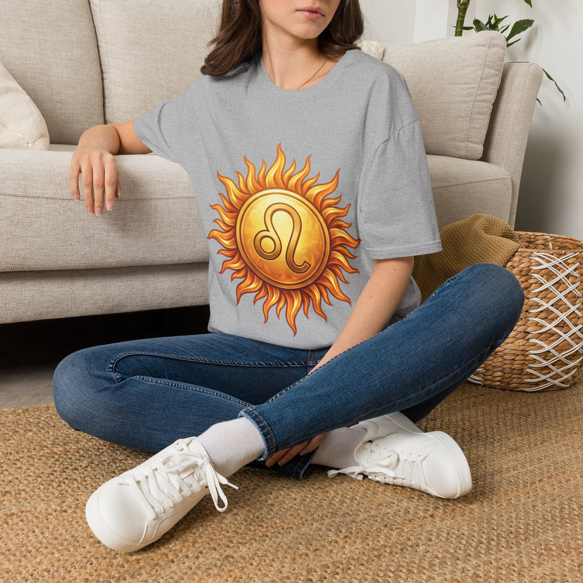 Leo Sun T‑Shirt — Zodiac Sunburst Graphic Tee