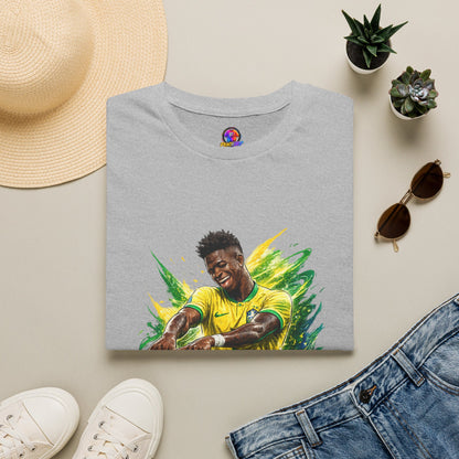 Brazil  Soccer Celebration T-Shirt — Brazilian Football Player Artwork
