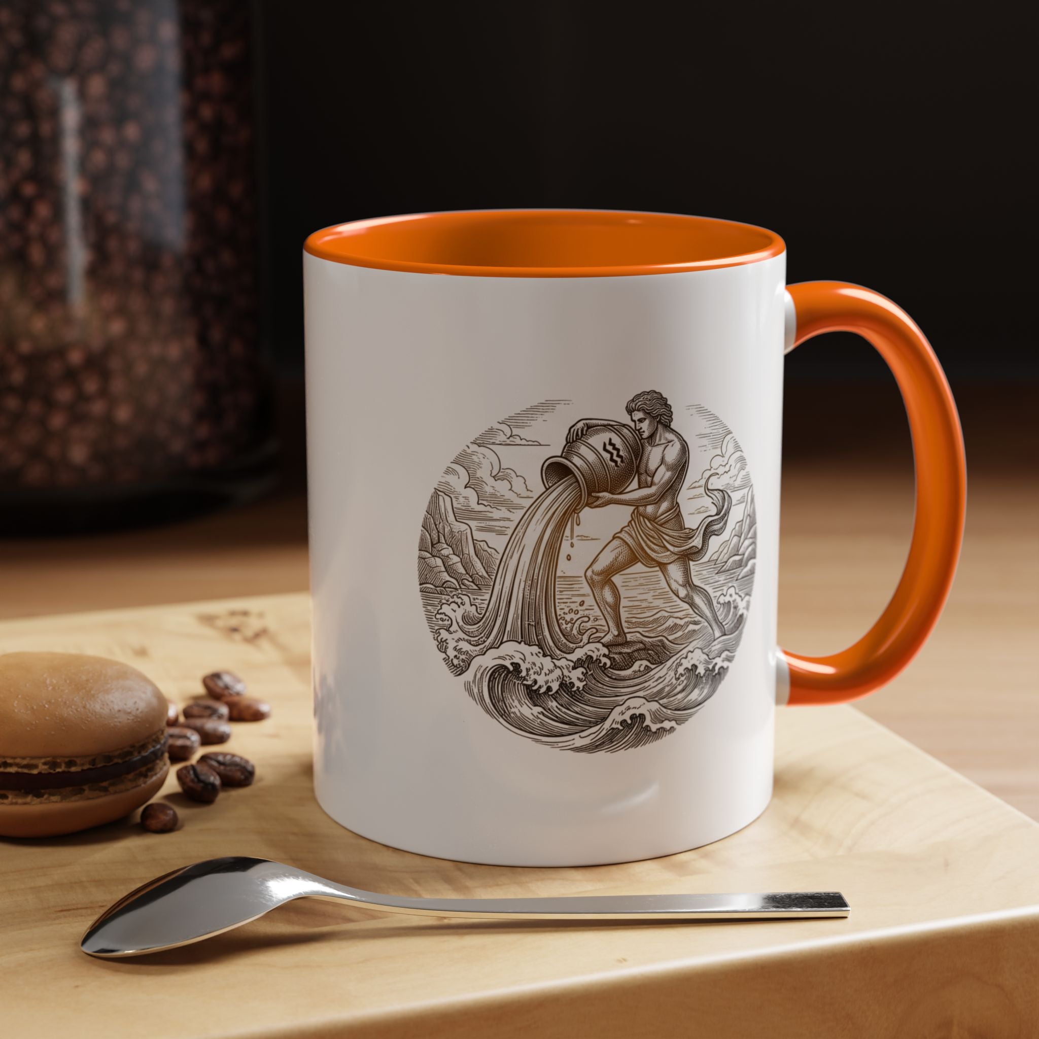 Aquarius Zodiac Coffee Mug — Astrology Sign Accent Mug