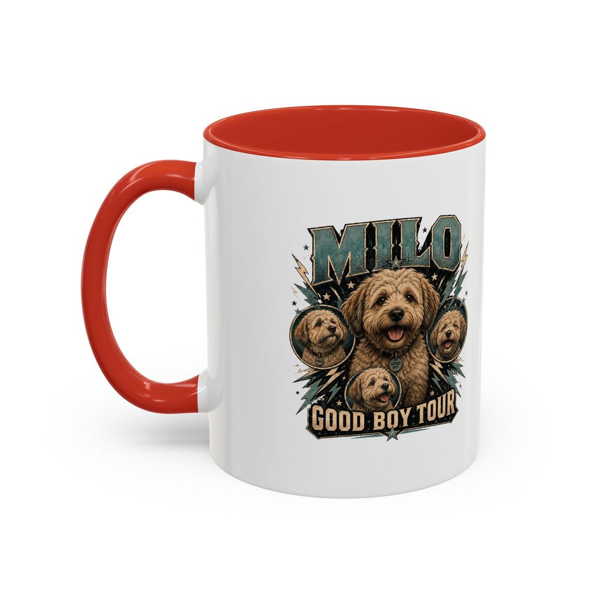 Milo Bailey Dog Dad Mom Milo "Good Boy Tour" Accent Coffee Mug – Personalized Dog Lover Gift