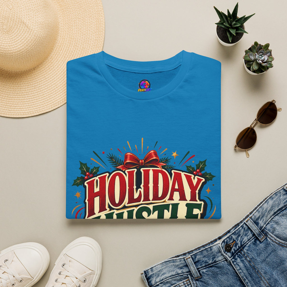 Holiday Hustle Club T-Shirt — Funny Christmas Graphic Tee