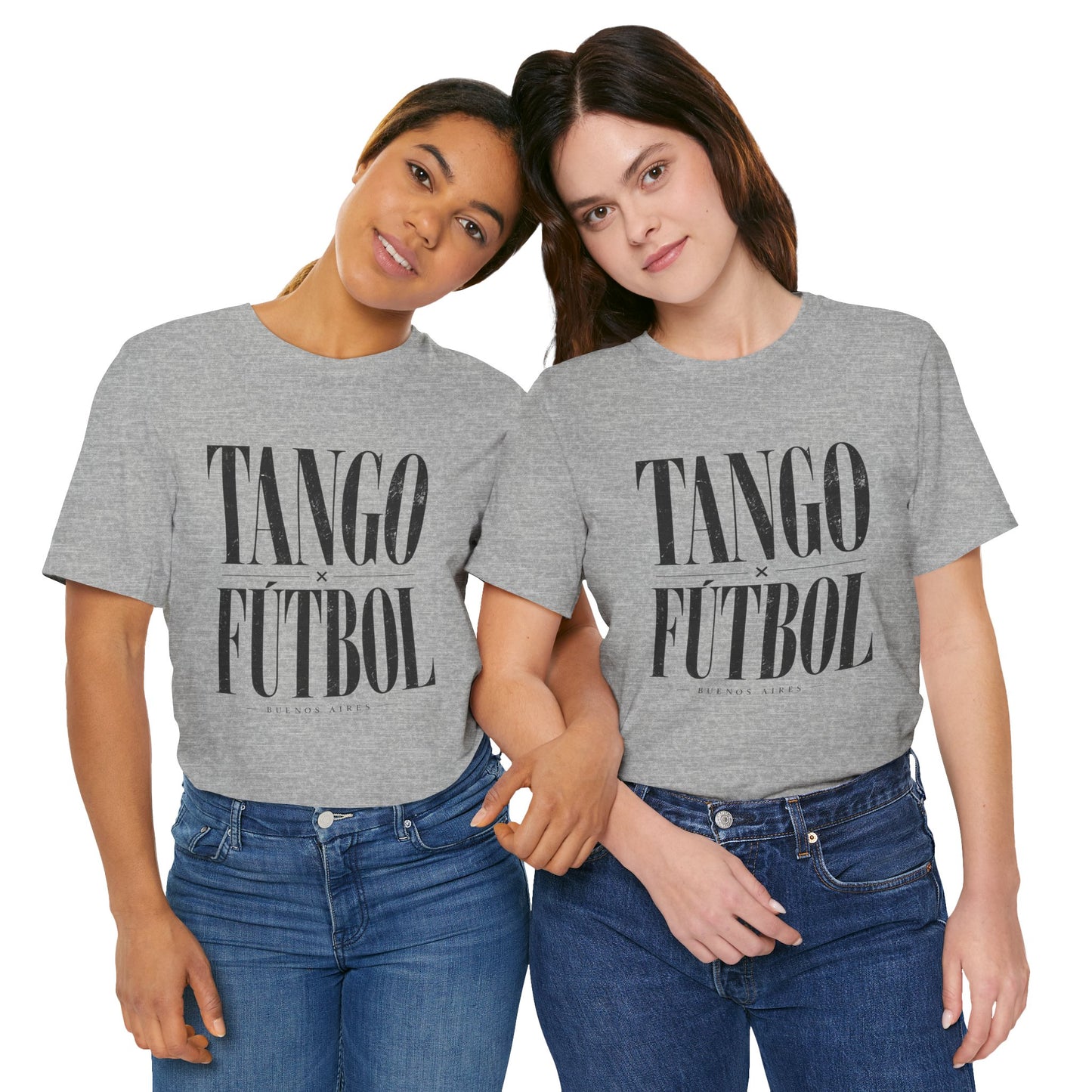 Argentina - Tango y Fútbol Graphic Tee - Bold Serif Soccer & Dance Shirt