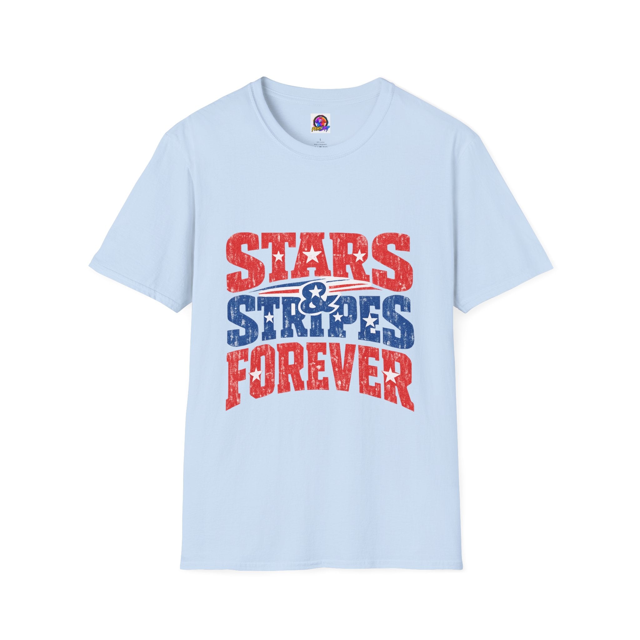 USA Stars & Stripes Forever T-Shirt — Patriotic Red White Blue Graphic Tee