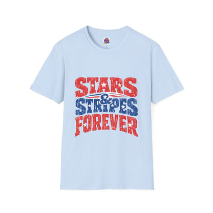 USA Stars & Stripes Forever T-Shirt — Patriotic Red White Blue Graphic Tee