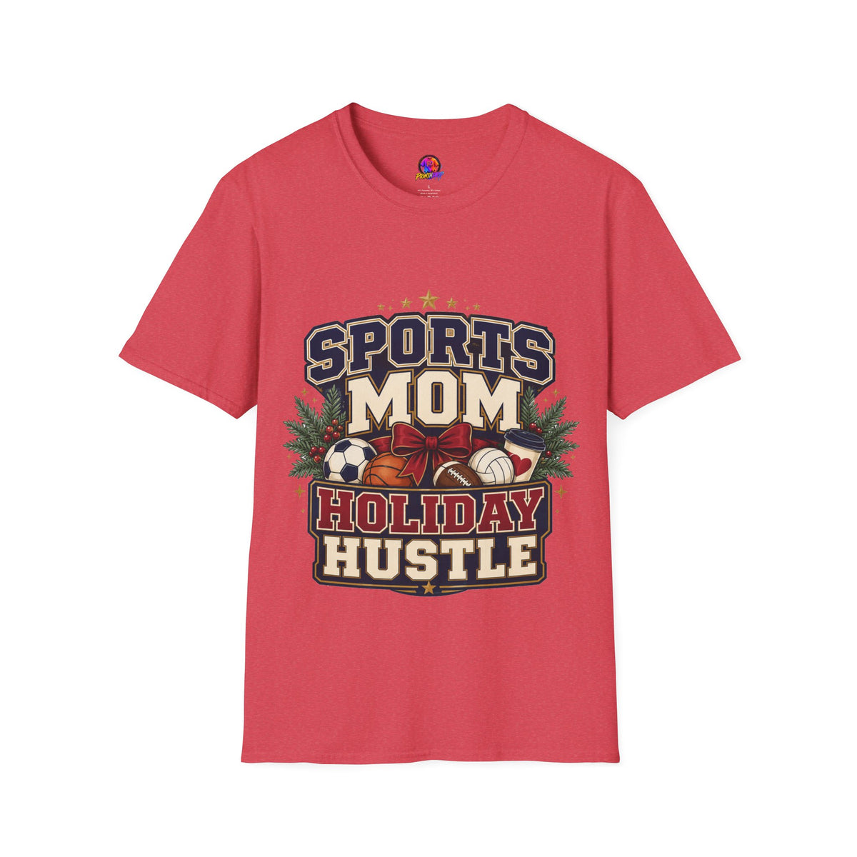 Sports Mom T‑Shirt — "Holiday Hustle" Athletic Mom Tee