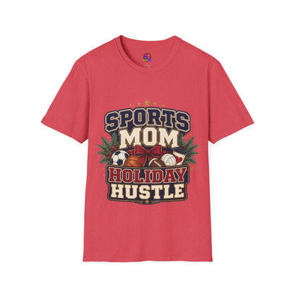 Sports Mom T‑Shirt — "Holiday Hustle" Athletic Mom Tee