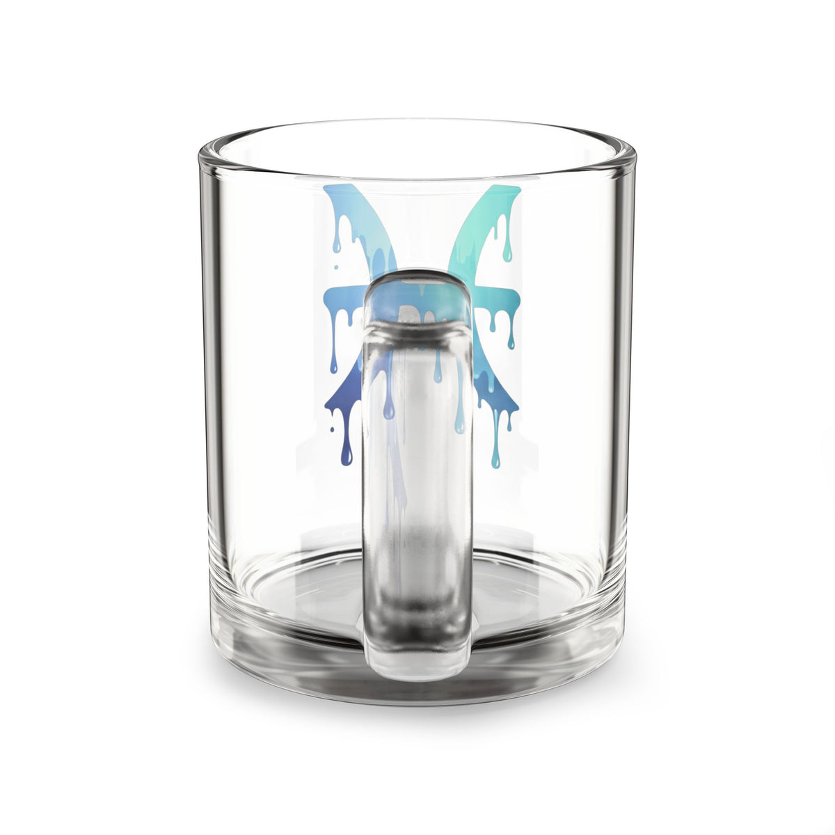 Pisces Drip Glass Mug — 10 oz Zodiac Coffee Cup