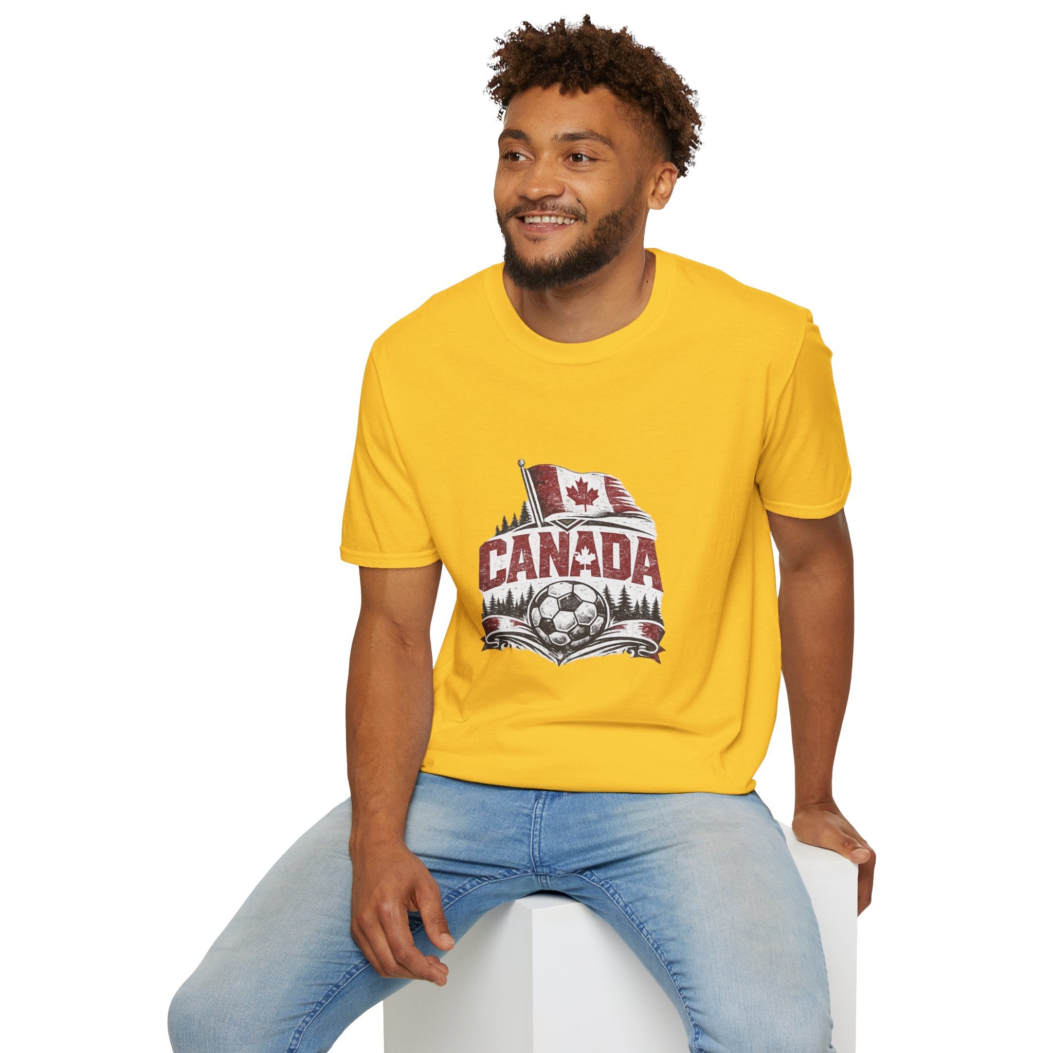 Canada Soccer T-Shirt – Vintage Maple Leaf Flag & Crest