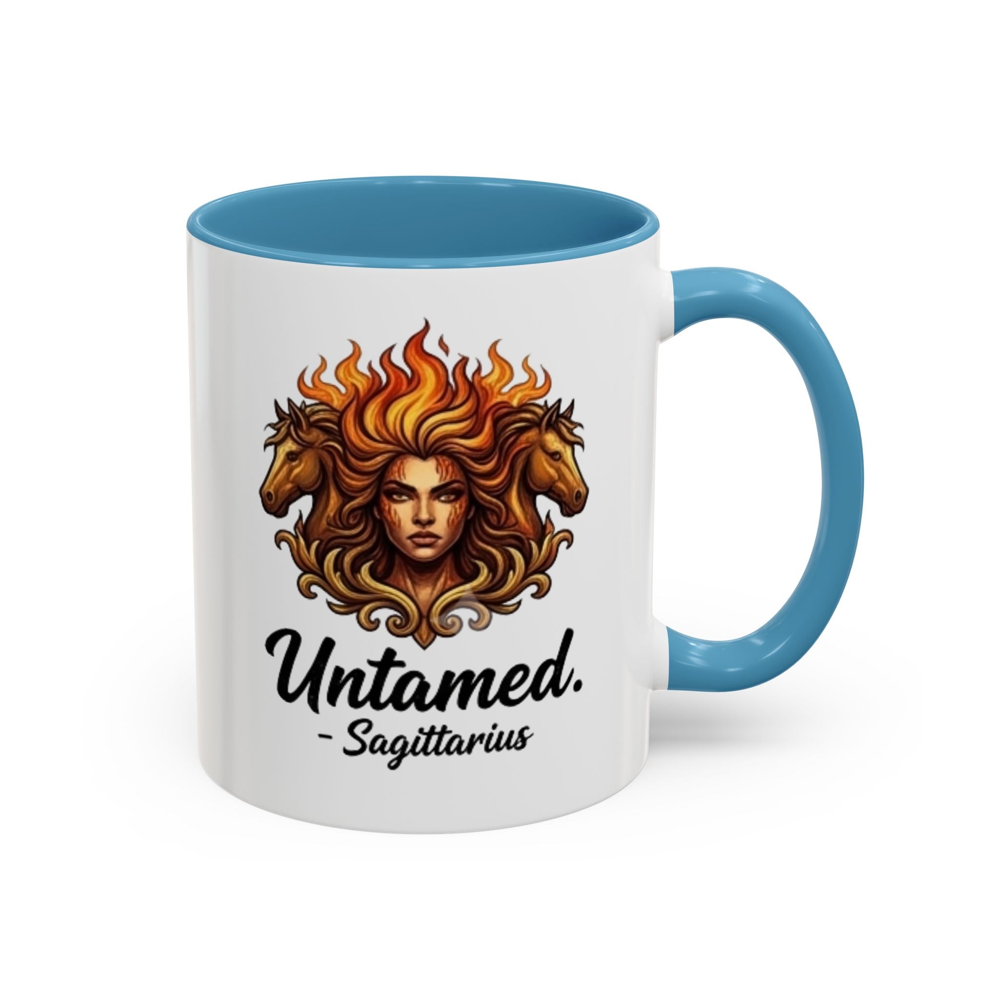 Untamed Sagittarius Coffee Mug — Zodiac Archer Accent Mug (11 oz)