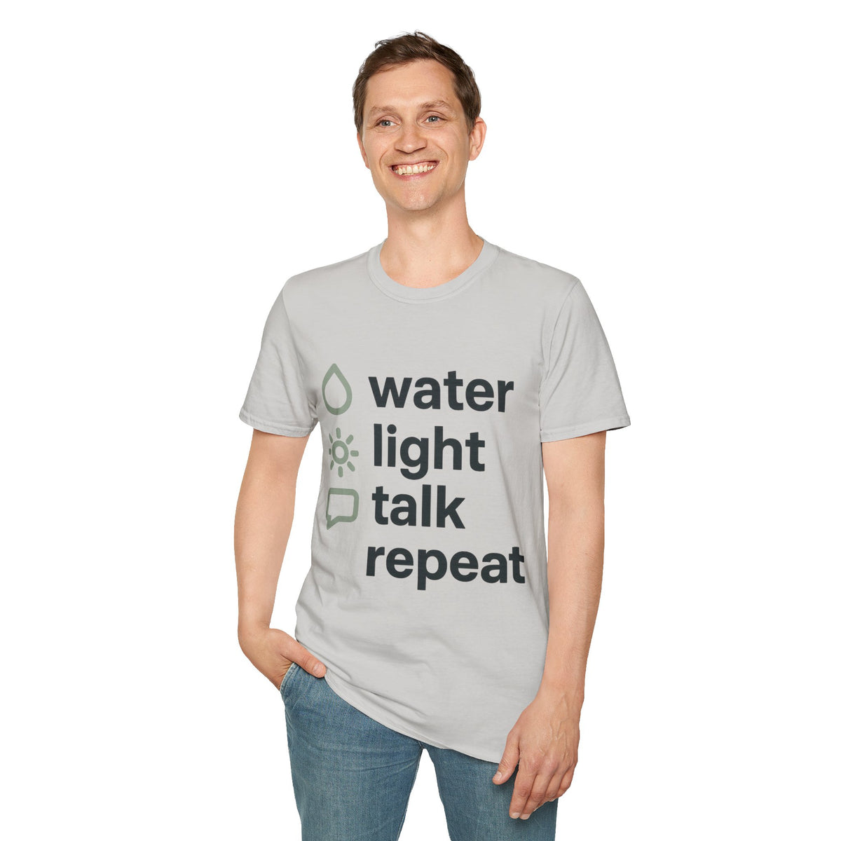 Eco Icons T-Shirt — Minimal 'water • light • forest' Graphic Tee - Trending Now - September 2026