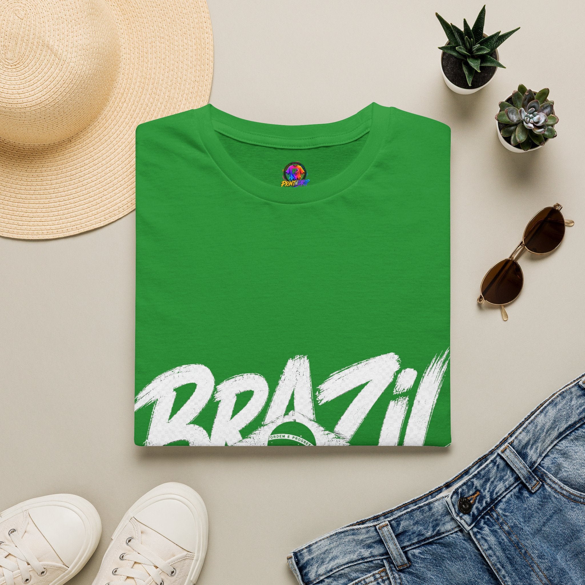 Brazil Minimal Marble Waves T-Shirt