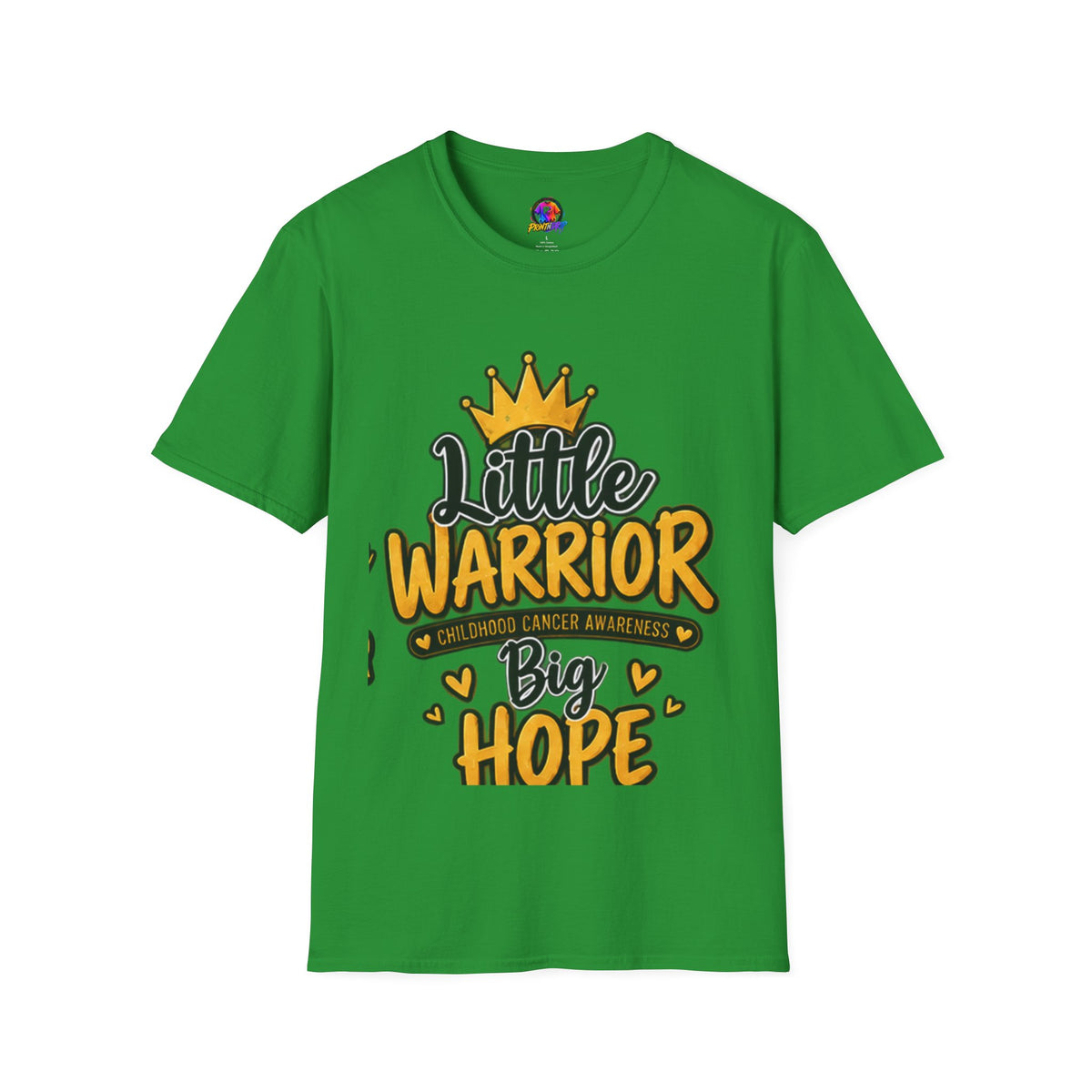 Little Warrior Big Hope Kids T-Shirt — Childhood Cancer Awareness Tee