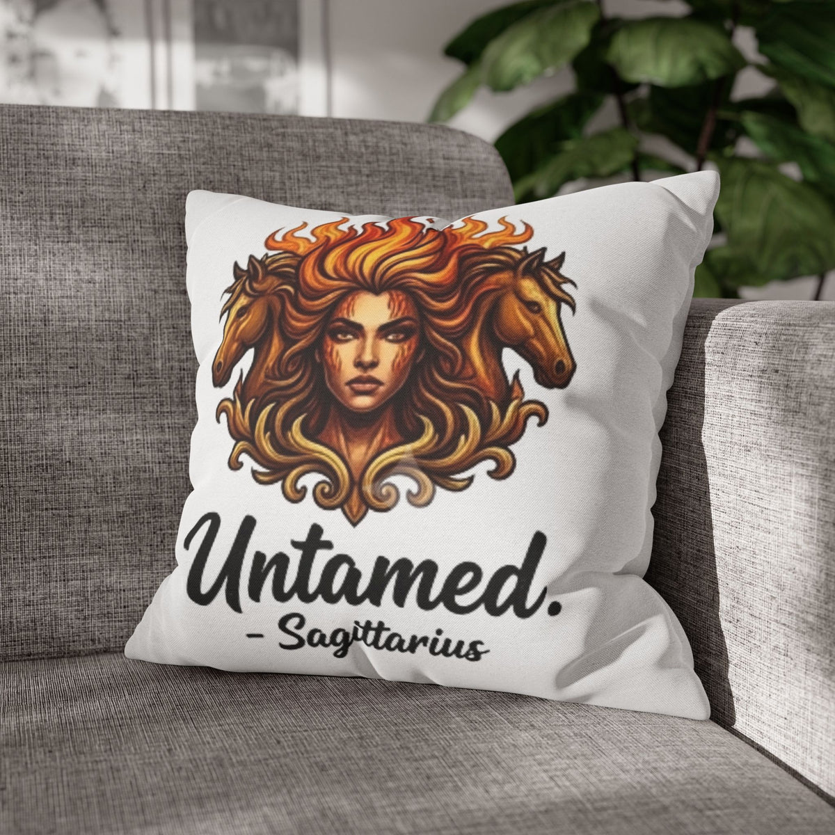 Sagittarius 'Untamed' Decorative Pillowcase – Astrology Zodiac Home Accent