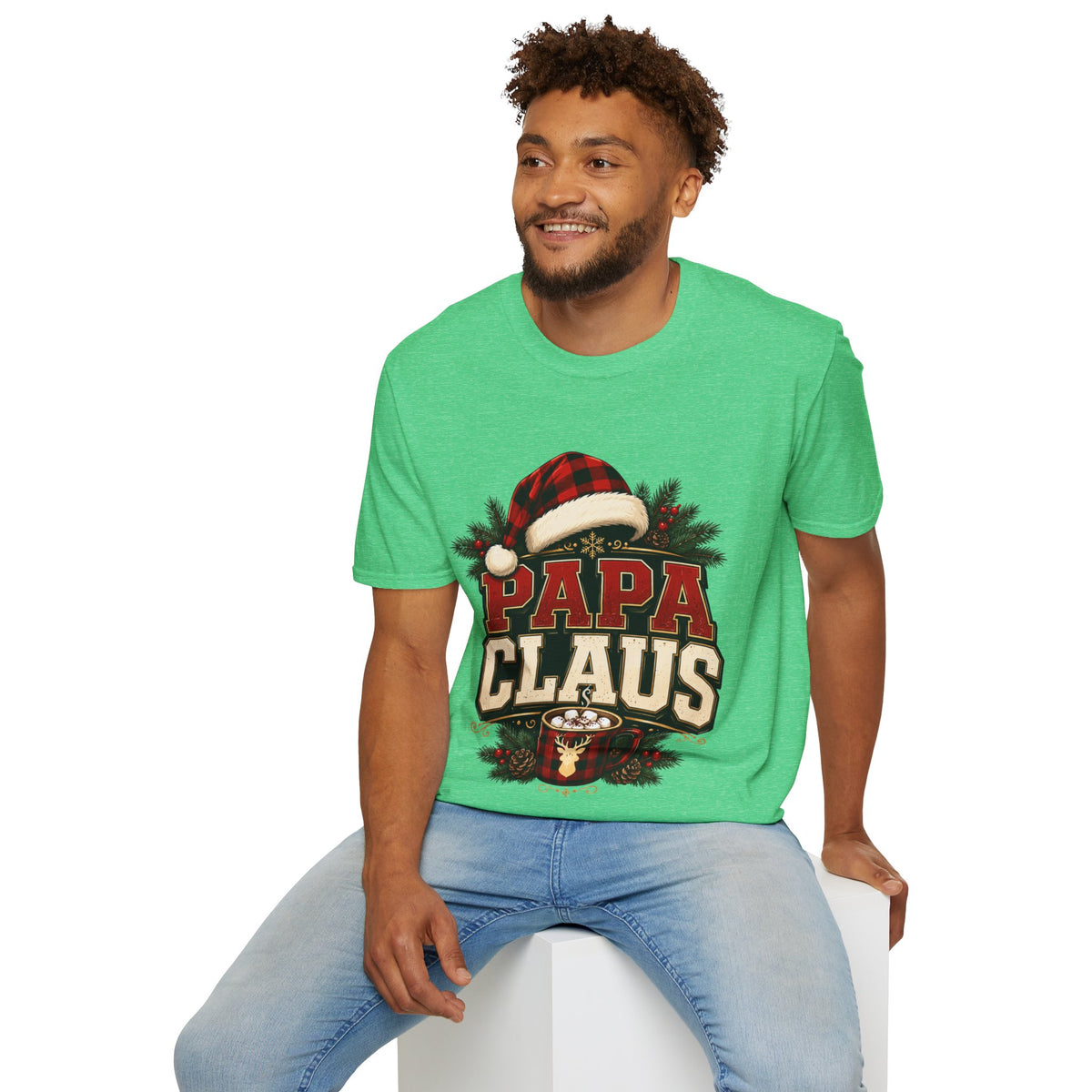 Papa Claus T-Shirt — Festive Holiday Dad Christmas Tee