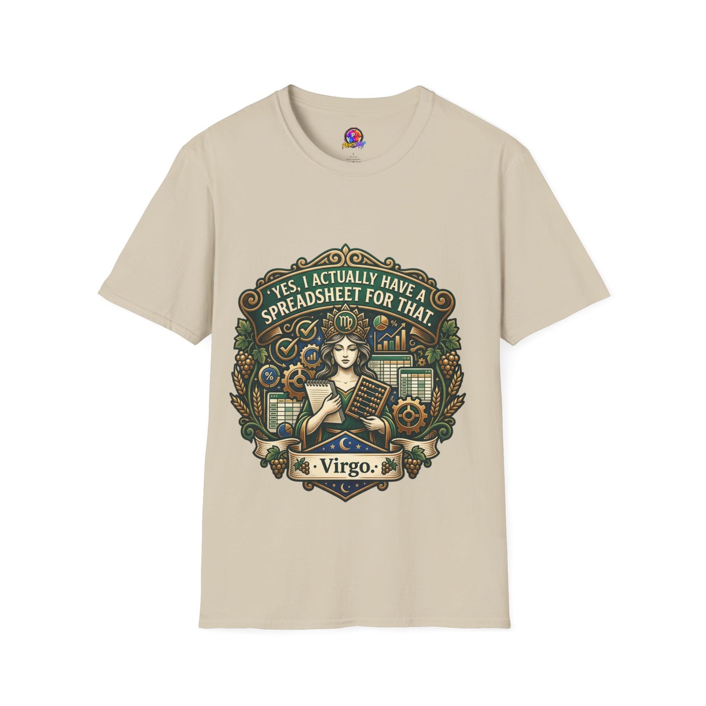 Virgo Zodiac T‑Shirt — "Yes, I Actually Have a Spreadsheet for That"