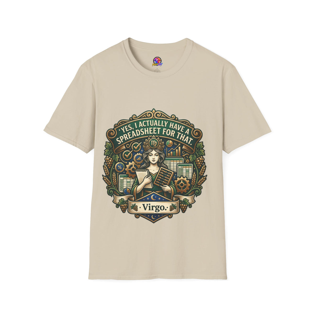 Virgo Zodiac T‑Shirt — "Yes, I Actually Have a Spreadsheet for That"