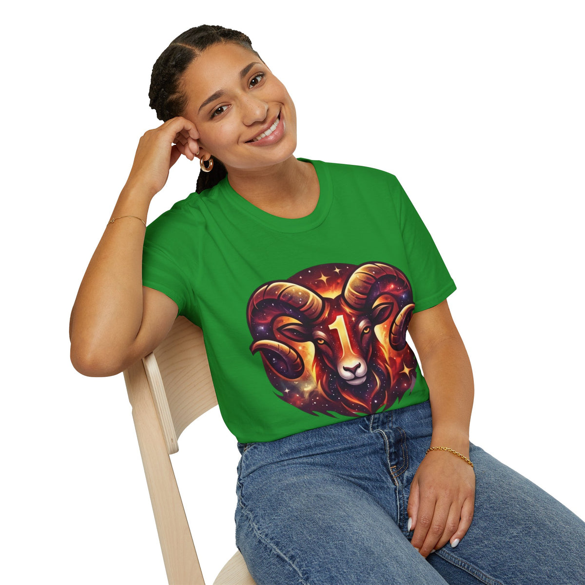 Aries Zodiac Ram Graphic T-Shirt — 'First in the Zodiac' Astrology Tee