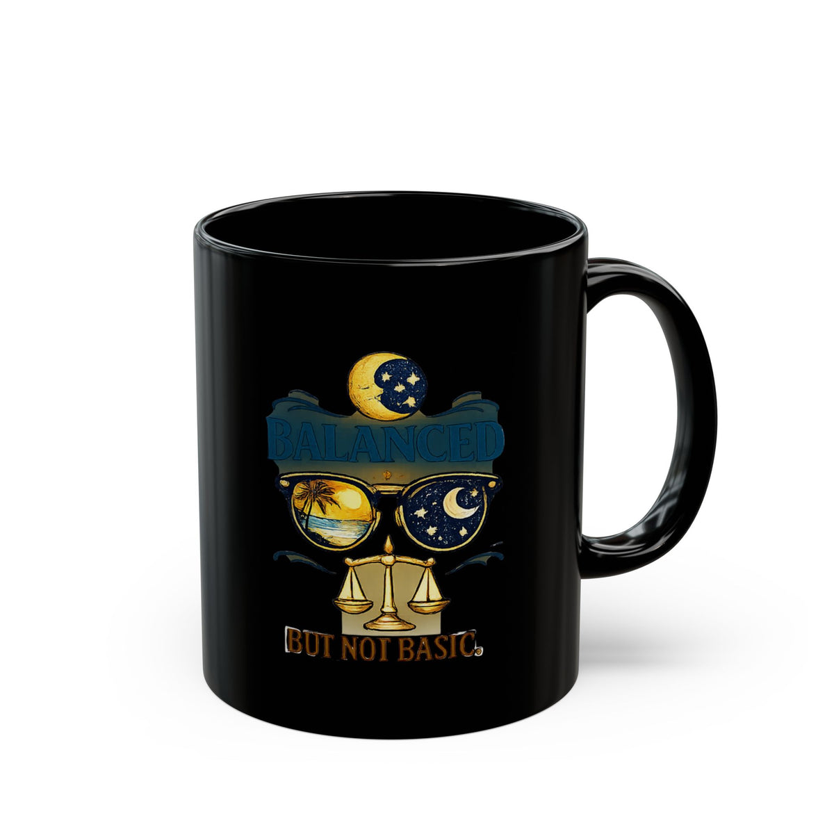 Zodiac Libra Horoscope Mug — “Balanced But Not Basic” Zodiac Coffee Cup
