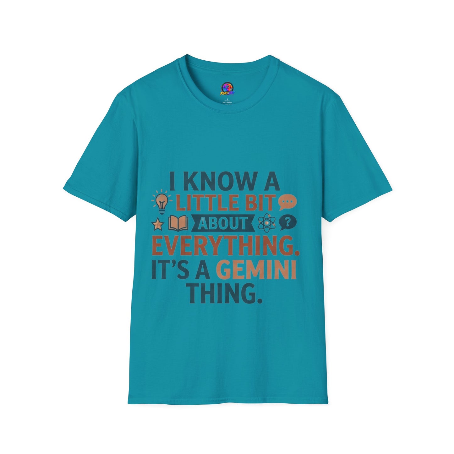 Gemini Funny Horoscope T‑Shirt — "I Know A Little Bit About Everything, It's A Gemini Thing"
