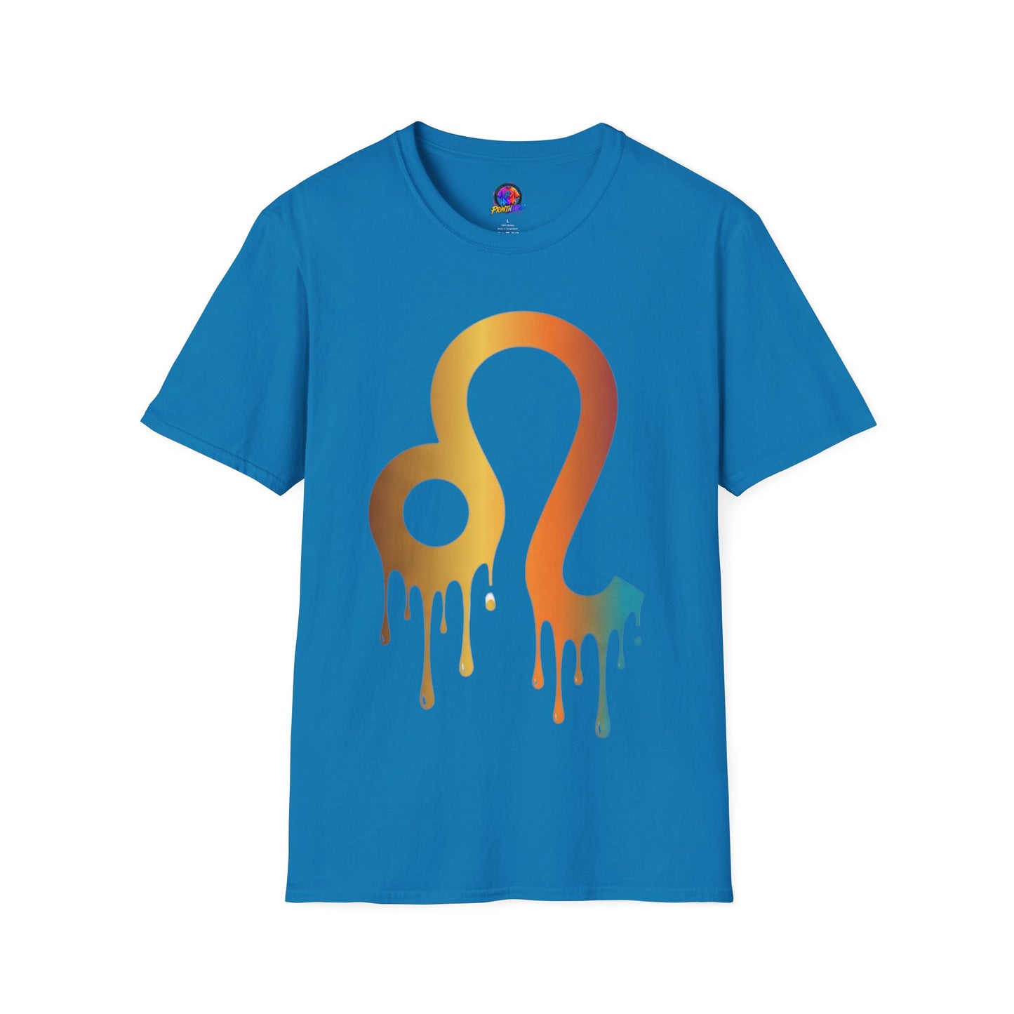 Leo Zodiac Drip T-Shirt — Colorful Astrology Sign Tee