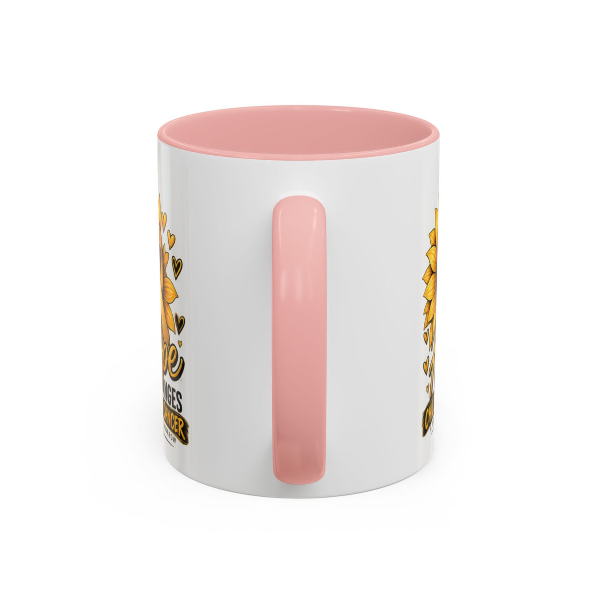 Hope Changes Childhood Cancer Mug – Gold Ribbon Sunflower Accent Coffee Cup (11/15oz)