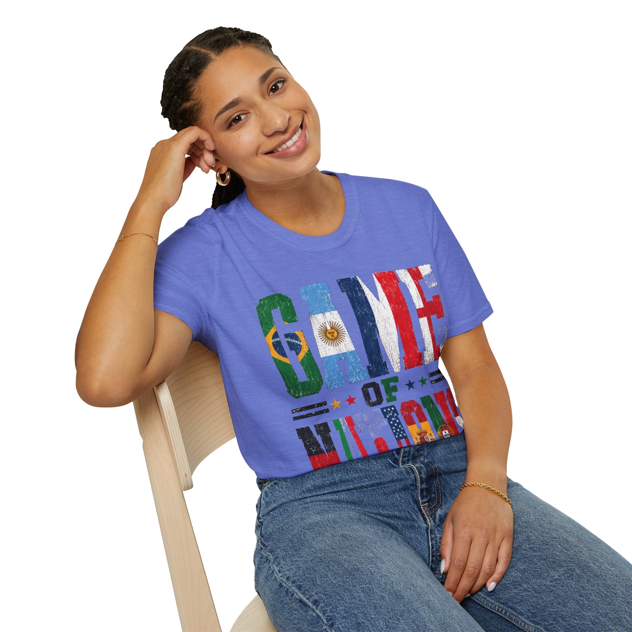 FIFA World Cup 2026 T-Shirt — 'Game of Nations' Vintage Flag Soccer Graphic Tee