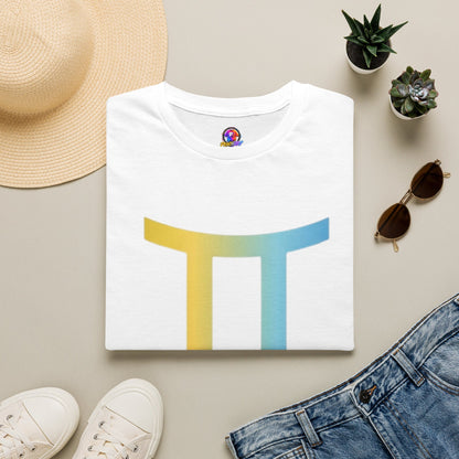 Gemini Drip Zodiac T-Shirt — Rainbow Gemini Symbol Tee