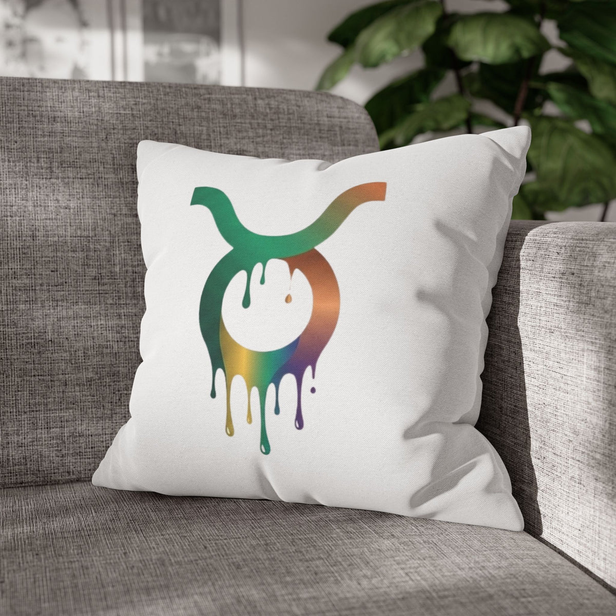 Taurus Drip Decorative Pillowcase — Zodiac Throw Pillow Cover