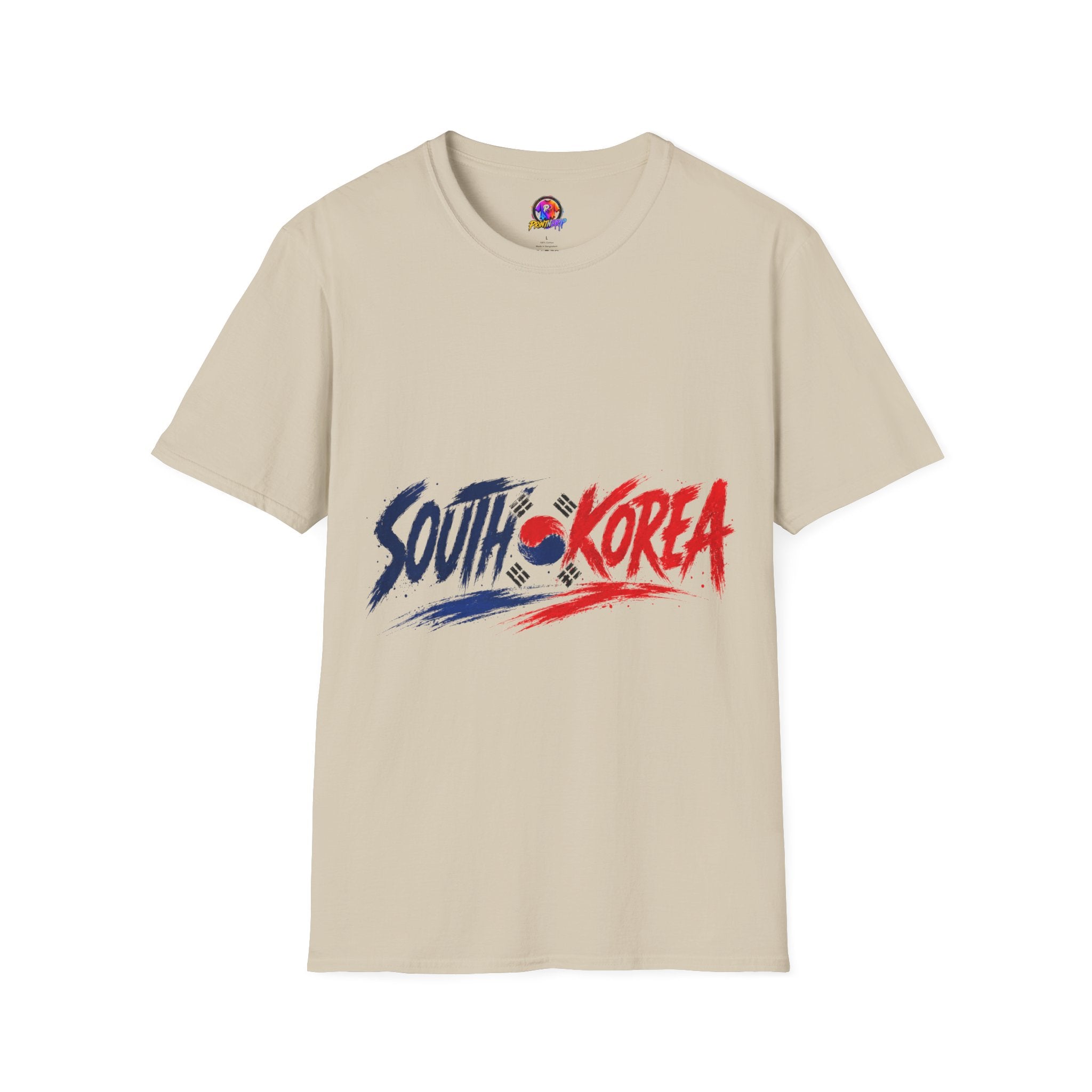 South Korea Flag Brushstroke T-Shirt — Patriotic Korean Travel Tee