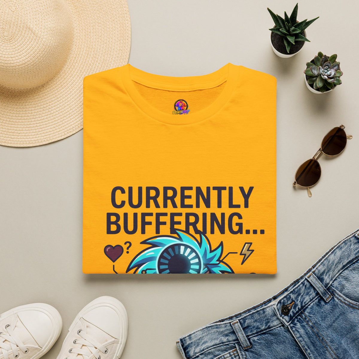 Currently Buffering T-Shirt — Funny Aquarius Zodiac Tee