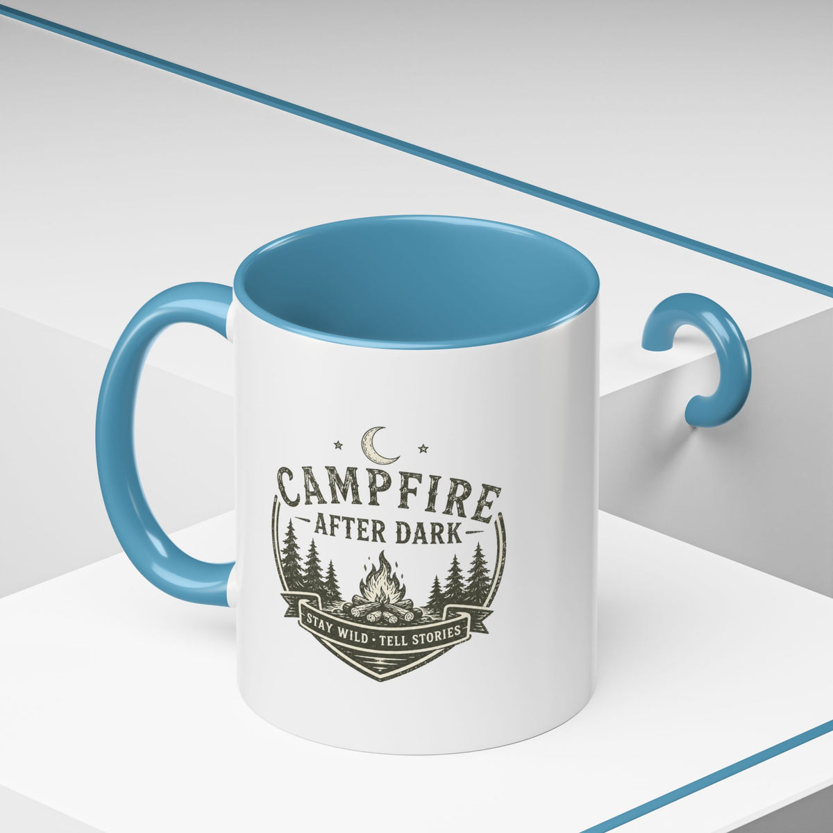 Milo Bailey Dog Dad Mom Campfire Coffee Mug – “Campfire After Dark” Rustic Camping  Accent Mug