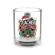 Christmas Glass Mug 10 oz Teacher Christmas Crew Glass Mug — 10oz Holiday Coffee Cup for Educators