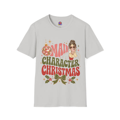 Christmas T-Shirt — "Main Character Christmas" Graphic Tee (Holiday Mom Aesthetic)