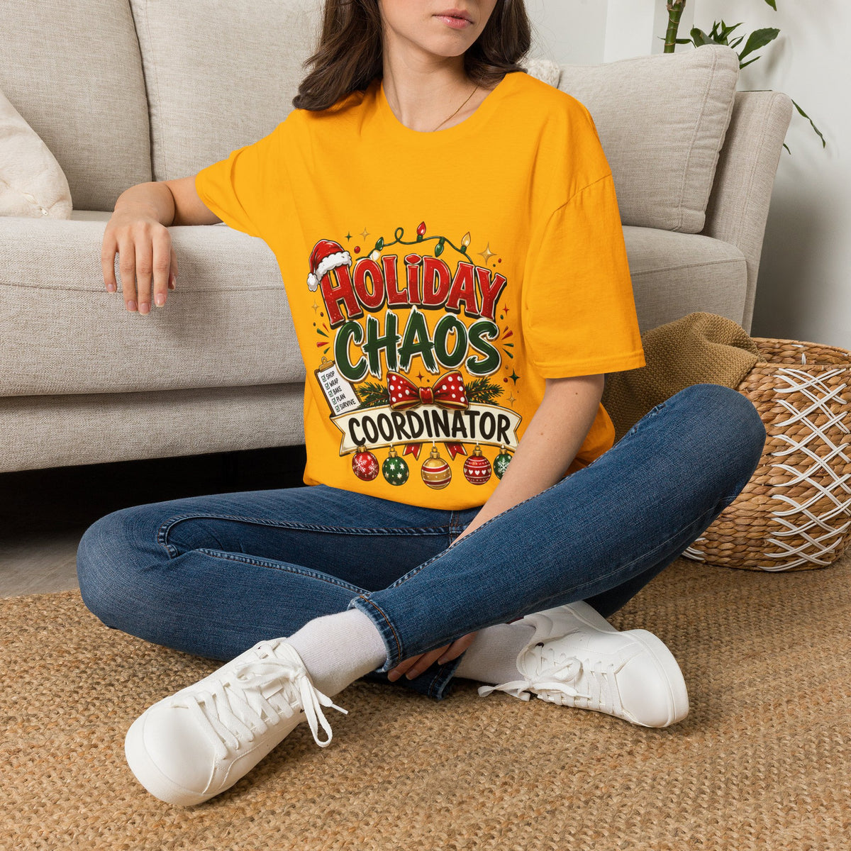 Holiday Chaos Coordinator T-Shirt — Funny Christmas Crew Tee