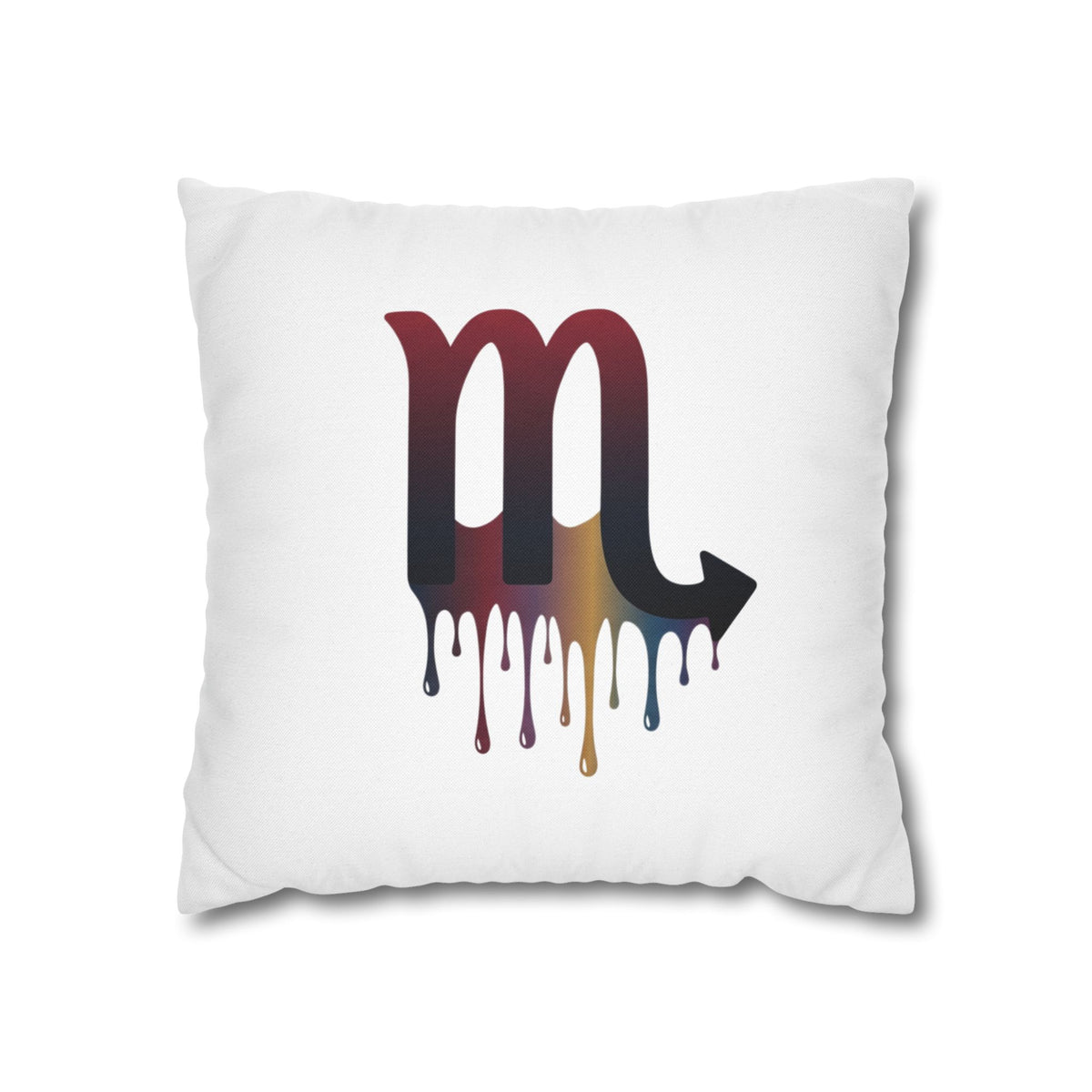 Dripping Scorpio Zodiac Pillowcase — Astrology Sign Decorative Throw Pillow