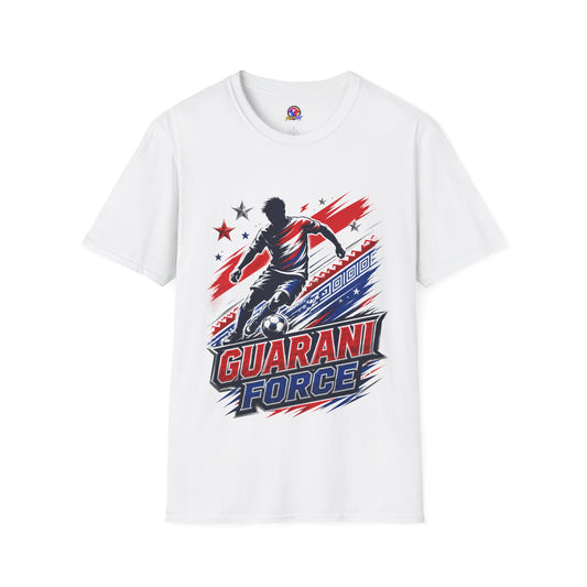 Paraguay Guarani Force Soccer T-Shirt — Red, White & Blue Futbol Fan Tee