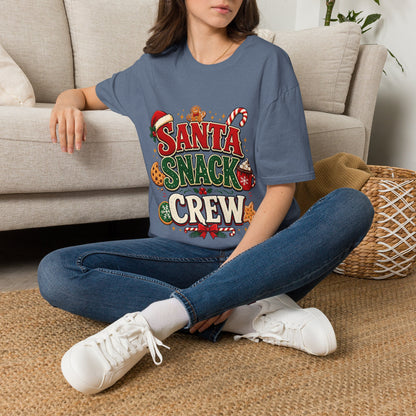 Santa Snack Crew T-Shirt — Christmas Cookie Holiday Tee